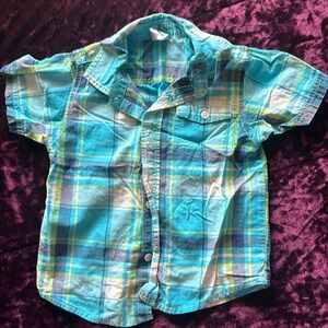 Kids plaid button down shirt